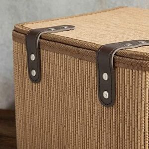 Gina Bambu Saklama Kutusu 33X23X20 cm Açık Kahverengi