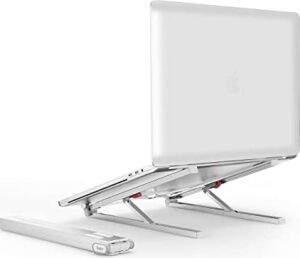 Saiji X2 Taşıma Çantalı Alüminyum Notebook Laptop Standı Gümüş