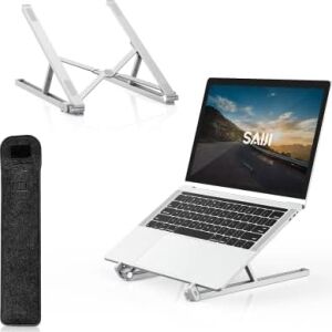 Saiji X2 Taşıma Çantalı Alüminyum Notebook Laptop Standı Gümüş