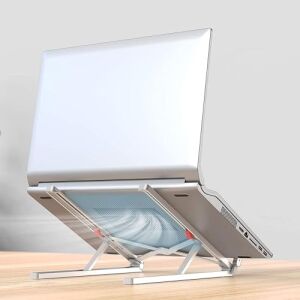 Saiji X2 Taşıma Çantalı Alüminyum Notebook Laptop Standı Gümüş