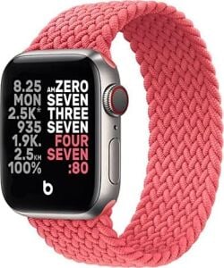 Bause Tüm Apple Watch Serileri ile Uyumlu Yumuşak ve Kullanışlı Solo Loop Esnek Örgü Kordon