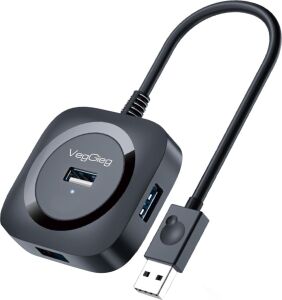 4 Portlu USB 2.0 Çoklayıcı Hub Siyah