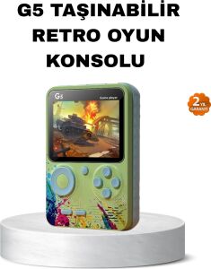G5 Retro Oyun Konsolu 500 Klasik Oyunlu 3 Inç Hd Ekran ve Tv Bağlantılı