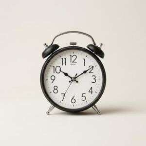 Modern Siyah Metal Duvar Saati, 30 cm Büyük Boy, Sessiz Mekanizmalı, Dekoratif, Salon, Ev ve Ofis Için