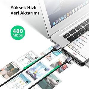 Örgülü Micro-Usb & Usb-A Data ve Şarj Kablosu, 1 Metre, Beyaz