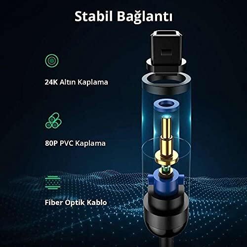 Fiber Optik Ses Kablosu Siyah 1.5 Metre