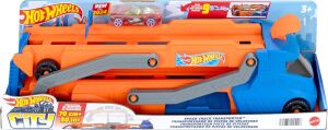 Tır - Yeni Tır - Yeni, Fırlatıcısı Olan ve 40 Cm'lik Piste Dönüşen Kamyon, 9 Oyuncak Araba Sığabilir, 1:64 Ölçekli Araç Dahildir HYT83