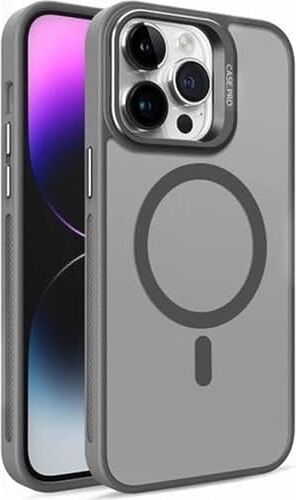 iPhone 13 ile Uyumlu Kamera Lens Aparatlı Stand Olabilen Magsafe ile Uyumlu Kamera Korumalı Şeffaf Full Color Magnetic Wireless Telefon Kılıfı (Titanyum, iPhone 13)