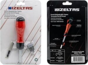 Izeltas 13000 005429 Cırcırlı Manyetik Bits Tutucu Tornavida Seti 8 Parça