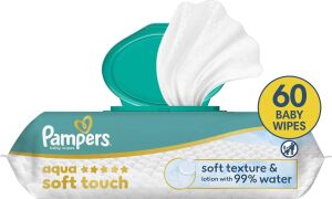 Aqua Soft Touch Bebek Islak Havlu 1 Paket 60 Yaprak