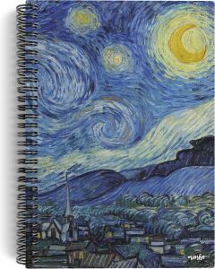 Vincent Van Gogh/the Starry NIGHT,1889 | Spiralli Defter 02 | A5 | Çizgisiz | 100 Sayfa | Sanat
