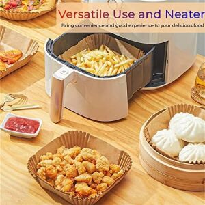 Sıcak Hava Fritözleri Için Fırın Kağıdı, 100 Adet Airfryer Pişirme Kağıdı, Yapışmaz, Yağa Dayanıklı, Suya Dayanıklı Hava Fritözü, Tek Kullanımlık Parşömen Kağıdı, Fırın ve Mikrodalga Için
