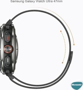 Galaxy Watch 8 40MM Milanese Loop Için Kordon Siyah