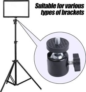 360 Döner Mafsallı Vida Adaptörü, 1/4 Bağlantı Uyumlu Tripod ve Monopod Aksesuarı, Kamera, Akıllı Telefon, Gopro, Mikrofon, LED Işık, Video Monitör ile Uyumlu Montaj Parçası