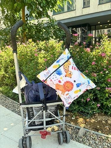 Yorni 2 Adet Sıvı Geçirmeyen Çok Amaçlı Çanta, 30 x 35 cm Jungle ve 37 x 30 cm Summer Desen, Yıkanabilir, Ekonomik Set