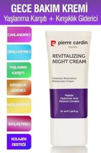 Gençleştirici, Yaşlanma Karşıtı ve Kırışıklık Giderici Nemlendiricili Yoğun Gece Bakım Kremi 50 ml