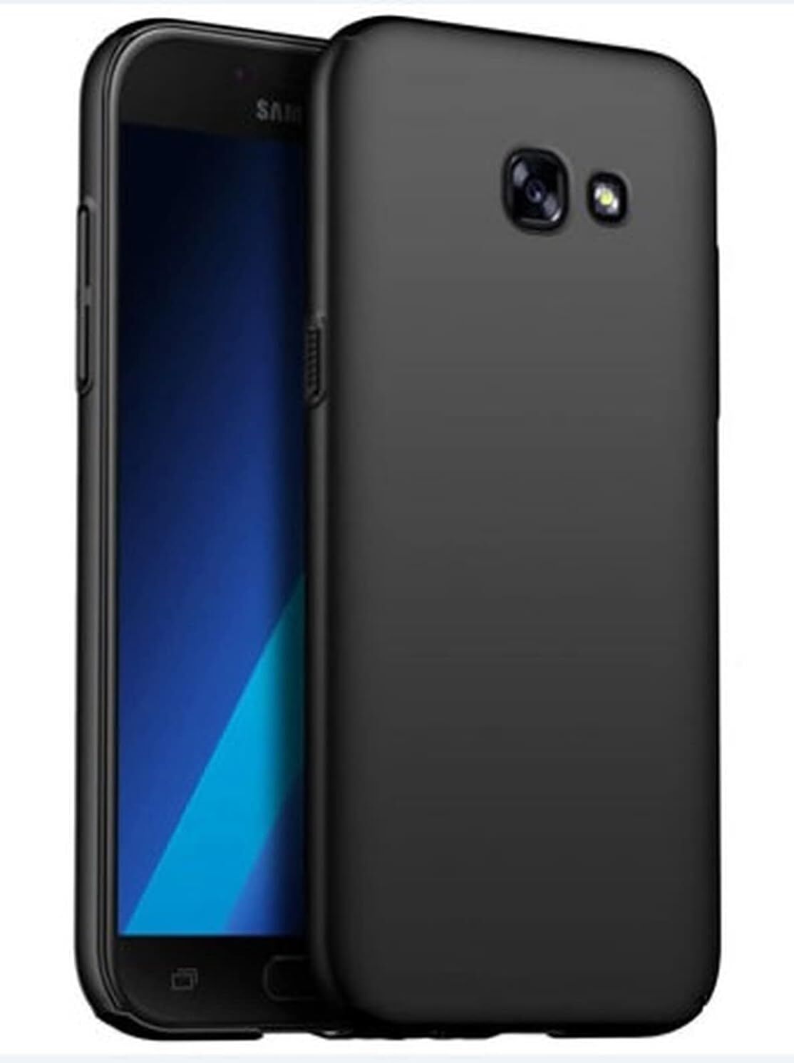 Galaxy A7 2017 (A720) Ruber Case Mat Slikon Kılıf Siyah