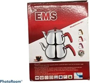 Ems Şahane Küre Paslanmaz Çelik Çaydanlık Kendinden Süzgeçli Orta Boy