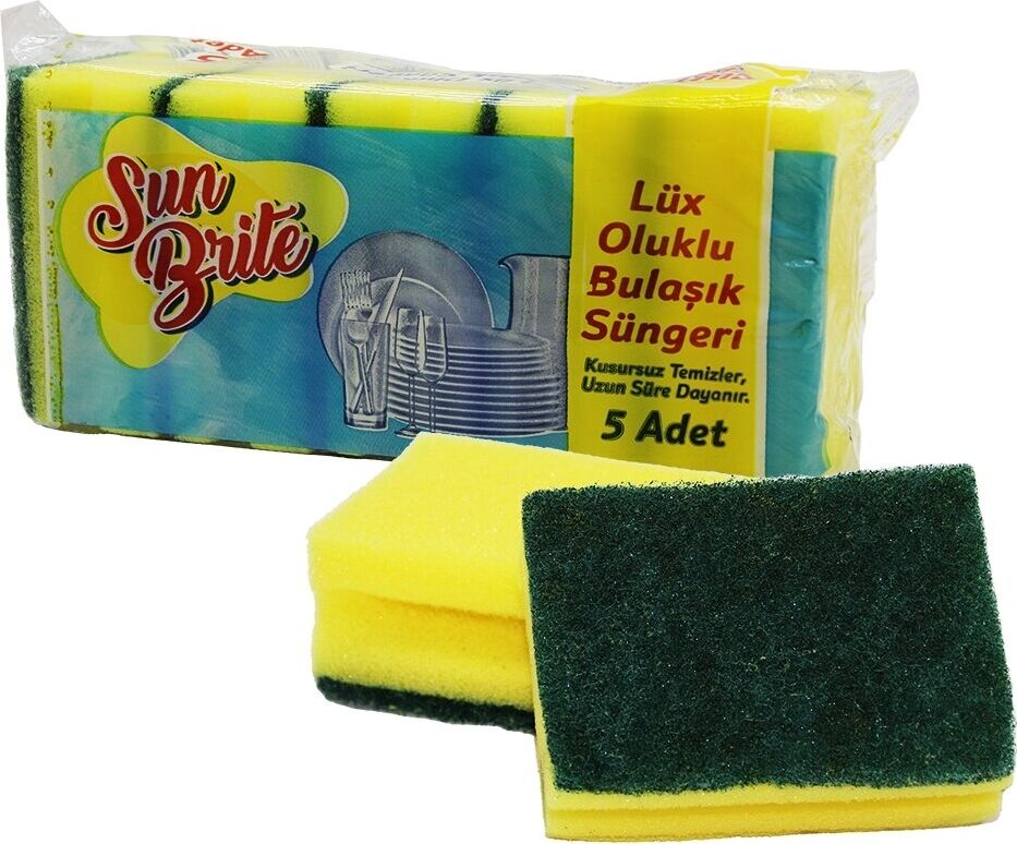 Bulaşık Süngeri Seti - 5 Adet - Oluklu