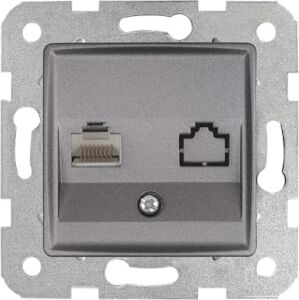 Linnera Life Granit Grisi Tekli Data Cat6 Mekanizma ve Kapak