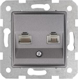 Linnera Life Granit Grisi Data ve Nümeris Cat6 ve Cat3 Mekanizma ve Kapak