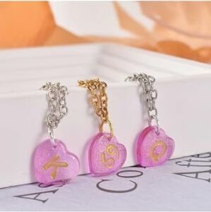 Siliko World Epoksi Silikon Kalıp Çoklu Kalp Bileklik Kolye Halhal Süsleme Kalıbı Tek Pimli 1,1cm