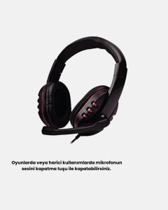 Stereo Ses Destekli Mikrofonlu Gaming Kulaklık – Yumuşak Pedli