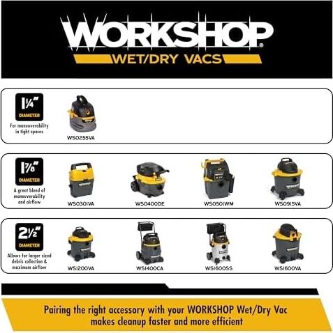 Workshop Islak/kuru Vacs 1 – 7/8 Inç Auto Başlık Wet Dry Shop Için Vakum, WS25003A