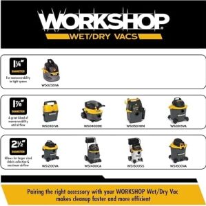 Workshop Islak/kuru Vacs 1 – 7/8 Inç Auto Başlık Wet Dry Shop Için Vakum, WS25003A