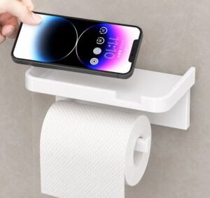 Raflı Yapışkanlı Tuvalet Kağıdı Askılığı