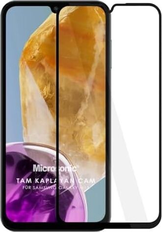 Galaxy M15 Tam Kaplayan Temperli Cam Ekran Koruyucu Siyah