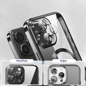 iPhone 16 Pro Için Magsafe ile Uyumlu Kılıf Kroin Darbelere Dayanıklı Sararma Karşıtı Lens Koruyuculu Güçlü Manyetik Tutuş Apple iPhone 16 Pro Için Magsafe ile Uyumlu Kılıf