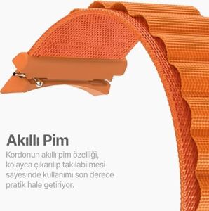 Galaxy Watch 7/6/5/4/fe Serisi (40MM/44MM) Watch 6/4 Classic (47MM/43MM/42MM)  Watch 5 Pro 45MM Için Hafif ve Yumuşak 20MM Kavisli Alpine Loop Kumaş Kordon