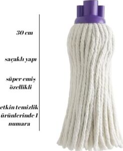 30 cm Saçaklı Mop – Süper Emiş Gücü, Dayanıklı ve Etkili Temizlik Başlığı