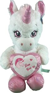 63019 Peluş 60 cm Kalpli Boynuzlu At