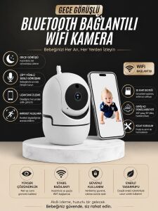 Gece Görüşlü Bebek Kamerası  Telefondan Canlı Takip Özellikli