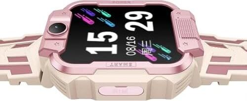 W2215A F1 Max Çift Kameralı Akıllı Çocuk Saati Pembe
