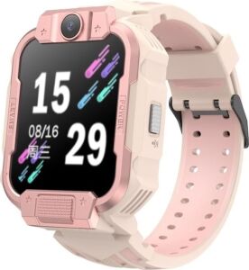 W2215A F1 Max Çift Kameralı Akıllı Çocuk Saati Pembe