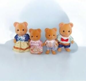 Toyimoyi Happy Family Ayı Ailesi 4'lü Figür Seti Rol Yapma Oyuncağı Renkli 5-8 cm