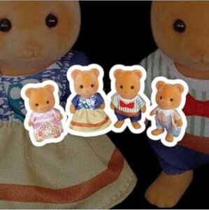 Toyimoyi Happy Family Ayı Ailesi 4'lü Figür Seti Rol Yapma Oyuncağı Renkli 5-8 cm