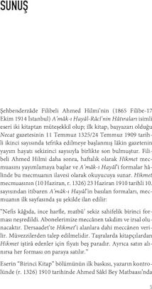 A’mak-I Hayal (Açıklamalı Orijinal Metin)