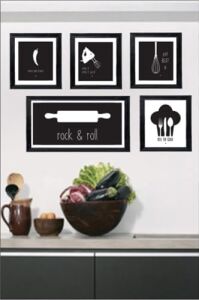 5 Parça Dekoratif Mdf Tablo Seti Çerçeve Görünümlü DKG028