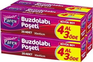 Buzdolabi Poşeti Büyük Boy 4 Al 3 Öde