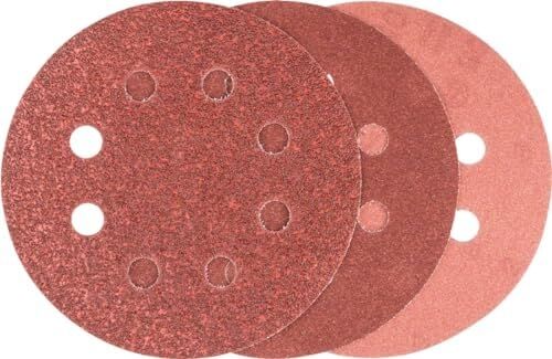 Professional Accessories Eksantirik Zımpara Kağıdı 6'lı Set, 125 mm 60/120/240 Kum 8 Delik