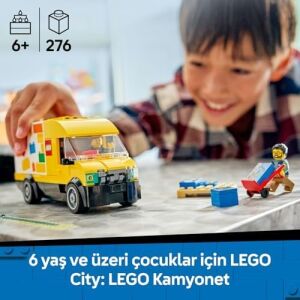 City: Kamyonet 60500 – 6 Yaş ve Üzeri Erkek ve Kız Çocuklar Için Sürücü ve Işçi Minifigürleri Içeren Yaratıcı Dekoratif Oyuncak Yapım Seti, Çocuklar Için Eğlenceli Hediye Fikri (276 Parça)