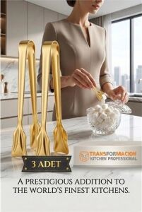Inês Gold 3'lü Paslanmaz Çelik Mini Şeker Maşası Seti 12CM 722952