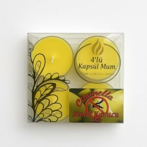 Sinek Kovucu Mum - 4'lü Citronella Sinek Kovucu Kapsül Mum