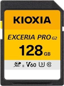 Excerıa Pro G2 128GB Sdxc Uhs-Iı Hafıza Kartı - V60 U3 C10-300MB/S Okuma 170MB/S Yazma - 8k 4K Video Kayıt - Içerik Üretimi