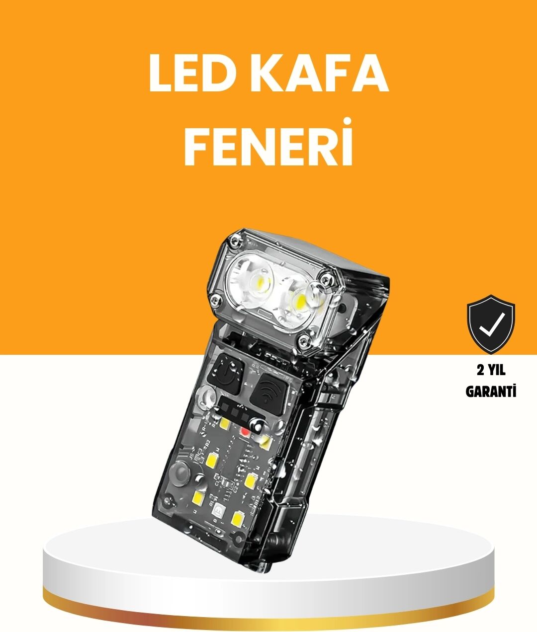 Kamp ve Outdoor Için LED Far 10 Saat Pil Sensörlü Manyetik