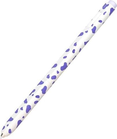 Galaxy Tab S Pen Kılıf Pastel Benek Desenli Silikon Mor